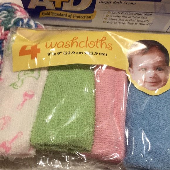 Baby’s First Bath Christmas Deer NEW 10Pc set Wash Powder A&D+ Wash clothes Hat - Picture 8 of 11